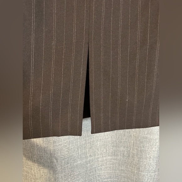 Banana Republic Black striped Skirt Women Size 6 With Pleat And Pockets - Picture 8 of 16